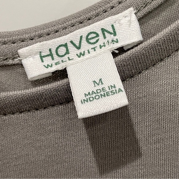 Haven Organic Cotton Tank Midi Dress NWT | Size M| Drawstring Waist Minmalist - Picture 4 of 7